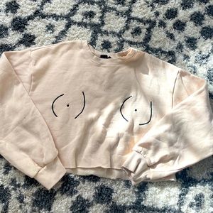 Feminist cropped sweatshirt